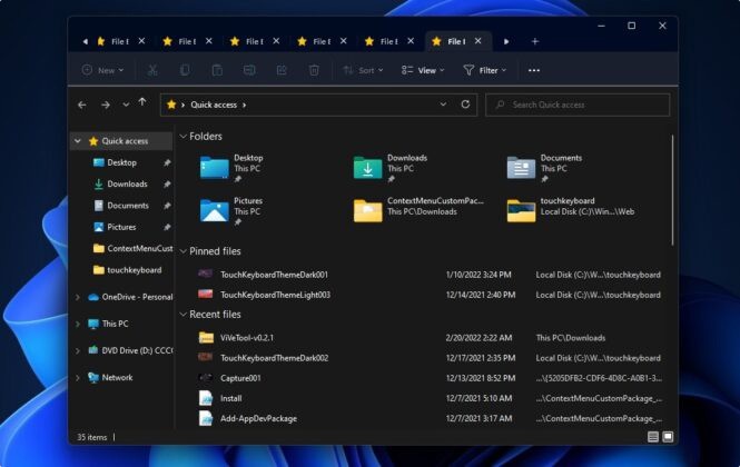 微軟：Win11文件資源管理器“標簽”功能不見了